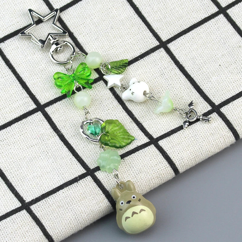 Y2K Handmade Beaded Cat Lanyard Phone Pendant Bag Charm Keychain for Girls