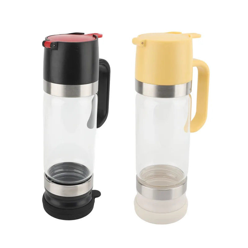 Honey Dispenser 350ml Glass Syrup Bottle with Handle Drip-Free Pouring
