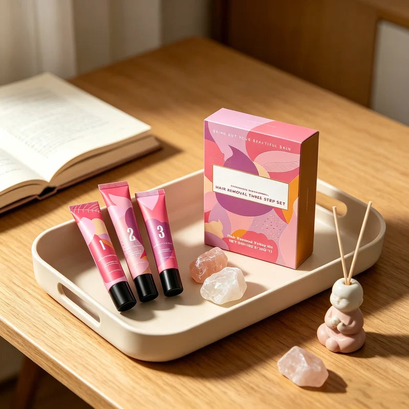 Hair Removal Cream Set for Face and Body - Permanent, Sensitive Skin Care Kit