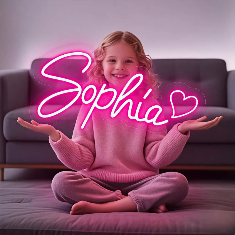 Custom Neon Sign LED Name Light for Kids Wall Decor Personalised