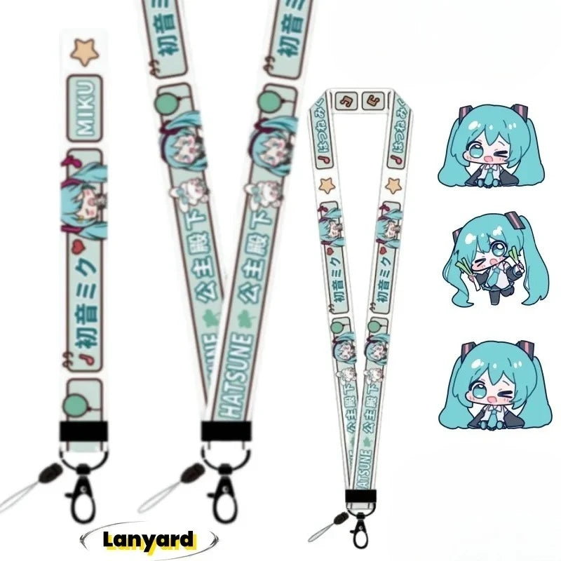 Hatsune Miku Film & TV Lanyard Keychain - Anti-Lost Wrist Strap Portable Accessory