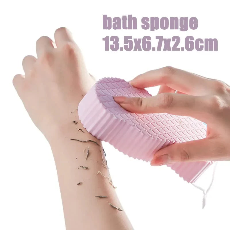3D Body Exfoliating Bath Sponge Brush - Painless Shower Scrubber