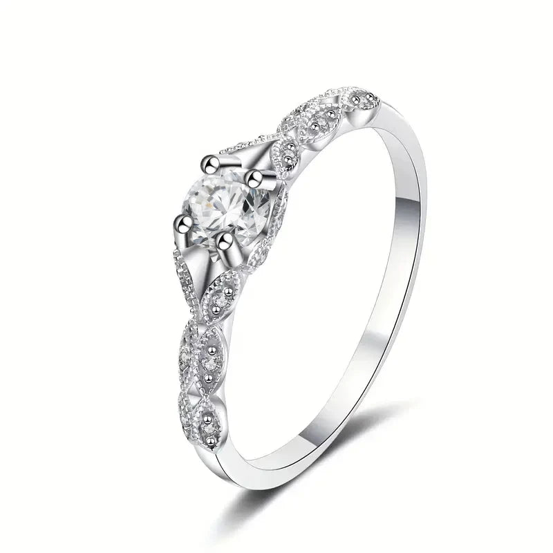 Luxury Cubic Zirconia Women's Ring Fashion Temperament Jewelry