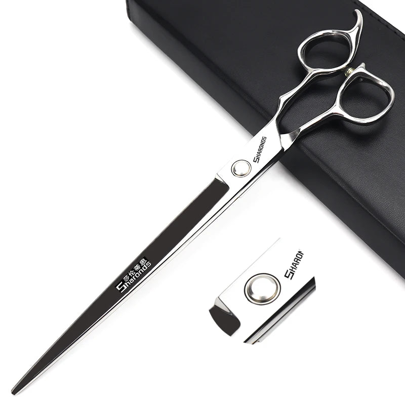 Professional Barber Scissors 6-9 Inch Flat Teeth Hair Cutting Shears - Multiple Colors