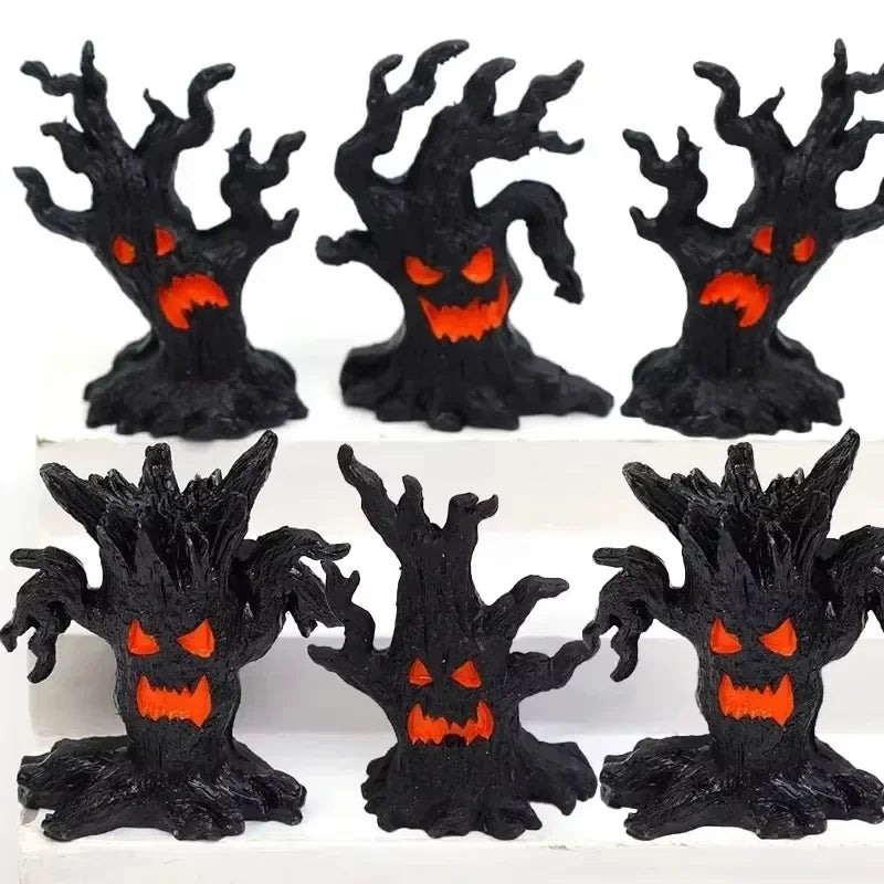 Halloween Dryad Micro Landscape Ornaments Set - Horror Atmosphere Resin Decor