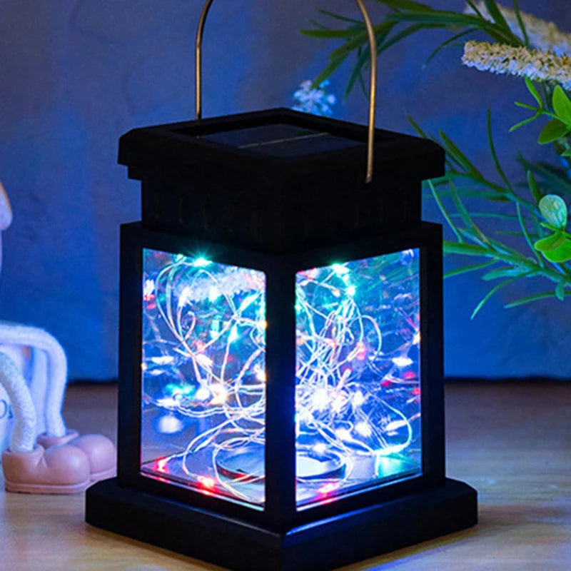 Outdoor Solar Lantern Waterproof Hanging LED Light for Garden Patio Yard Decor