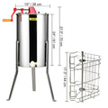 Manual Honey Extractor 3 Frame Stainless Steel Beekeeping Equipment with Lid