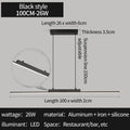 Modern Minimalist LED Pendant Light with Stripe Design for Living Room & Bedroom