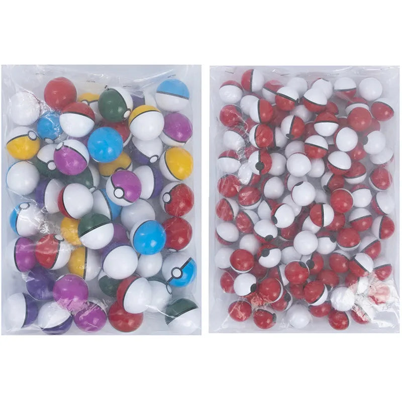 Pokemon Action Figure & Pokéball Toy Set - Assorted Colors, 50 Pack 5cm & 100 Pack 3cm