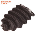 Long Synthetic Body Wave Crochet Hair Extensions - 24 Inch Ombre & Wavy Ponytail