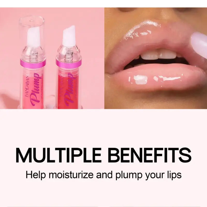 Lip Plumper Gloss Moisturizing Lip Oil Enhancer with Vitamin E - Water Shine Boost