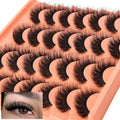 14 Pairs Russian Mink Fluffy 3D False Eyelashes Makeup Set - Thick & Messy Look