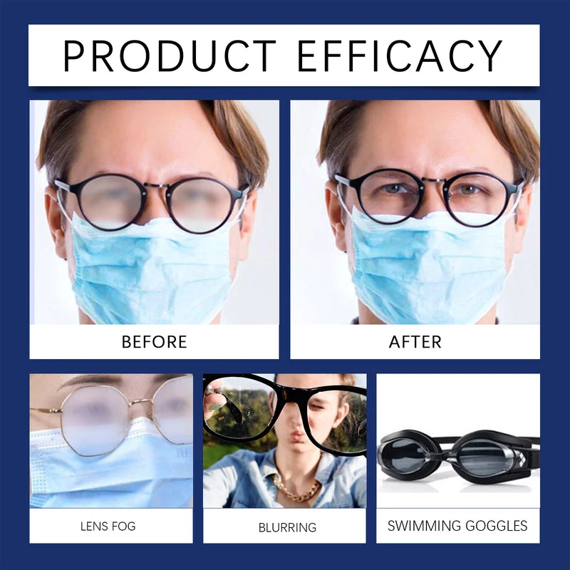 Eyeglass Anti-Fog Spray 20ml - Lens Cleaner & Scratch Remover, Waterproof & Gentle Formula