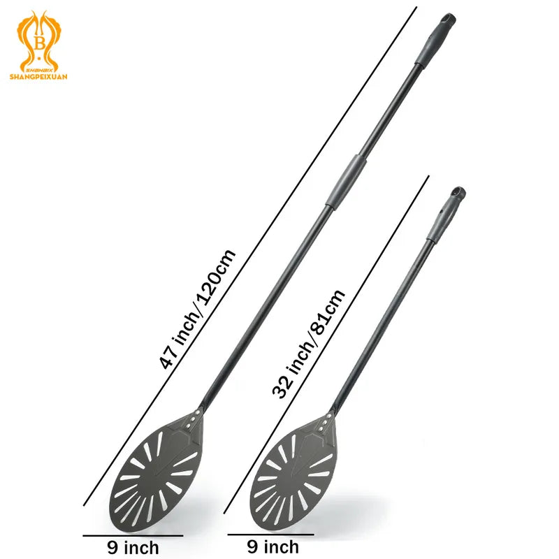 7/8/9 Inch Hard-Anodized Aluminum Pizza Peel with Detachable Handle – Baking Accessory
