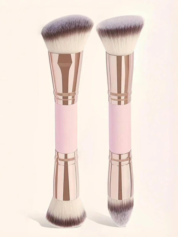 Double-Ended Foundation Brush Set for Face Makeup Contour & Concealer