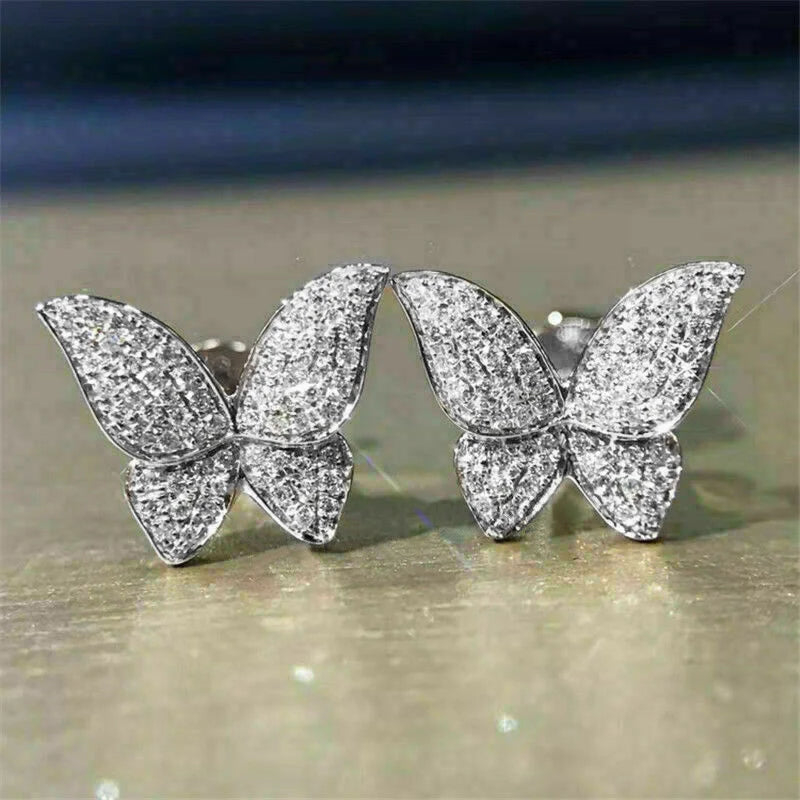 Elegant Cubic Zirconia Stud Earrings for Women - Versatile Jewelry for Weddings & Parties