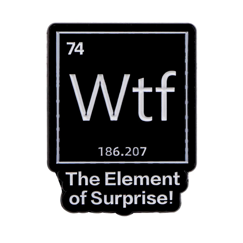 Chemical Element 74 Enamel Pins Lapel Badge Jewelry Gift for Women Men
