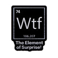 Chemical Element 74 Enamel Pins Lapel Badge Jewelry Gift for Women Men