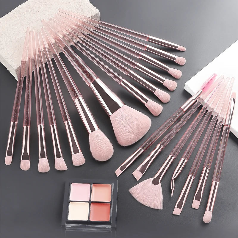 37PCS Makeup Tools Set with Brushes, Sponges, Eyelash Curler & Cleaning Tools