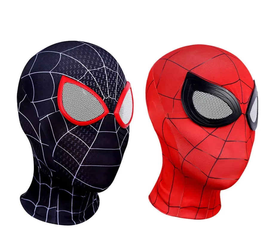 Superhero Mask Costume for Kids & Adults - Spider Lens Roleplay Mask for Halloween & Parties