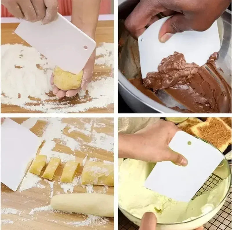 Multipurpose Dough Cutter and Bowl Scraper for Baking and Pastry