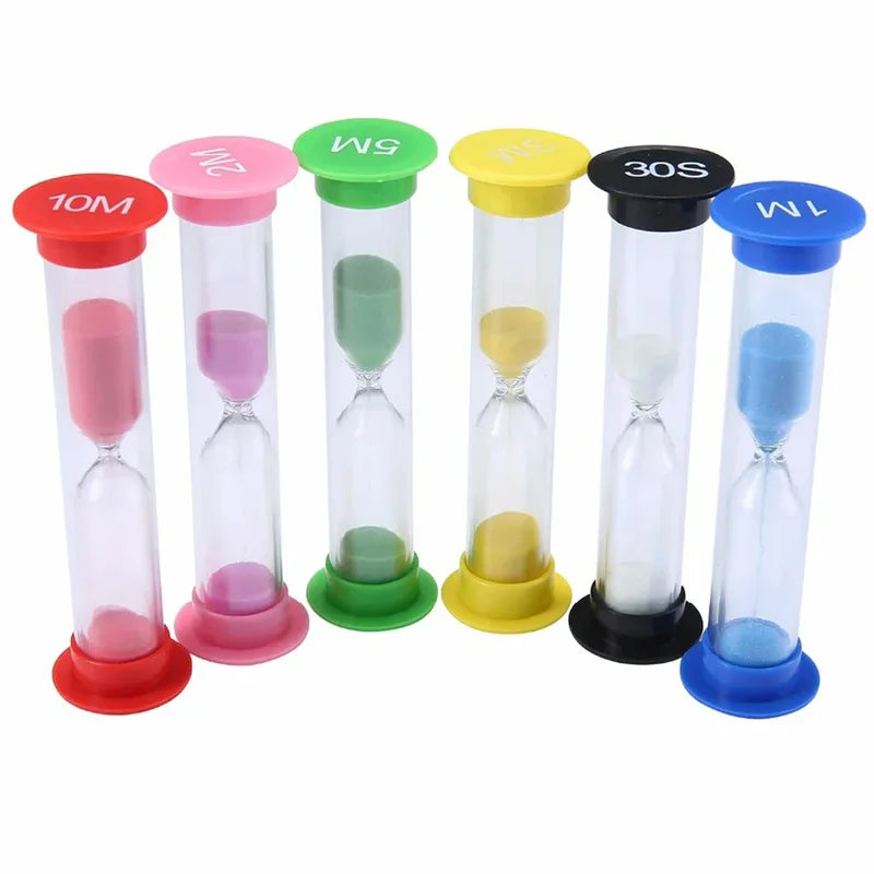 Small Sand Timer Set 30 Sec to 10 Min for Games Cooking & Home Decor