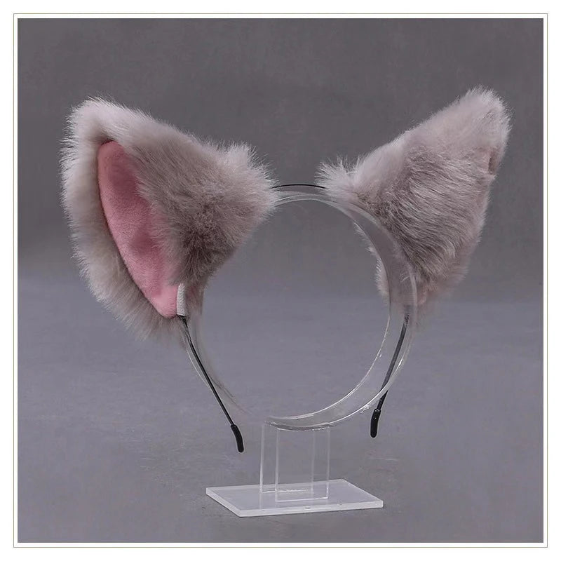 Cute Plush Cat Ear Headband for Cosplay and Parties - Japanese Style Hair Accessory