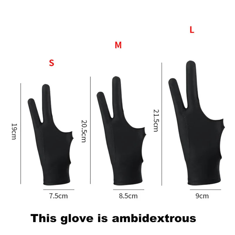 Two-Finger Touch Screen Gloves for Digital Drawing and Tablet Use - Anti-fouling Art Gloves