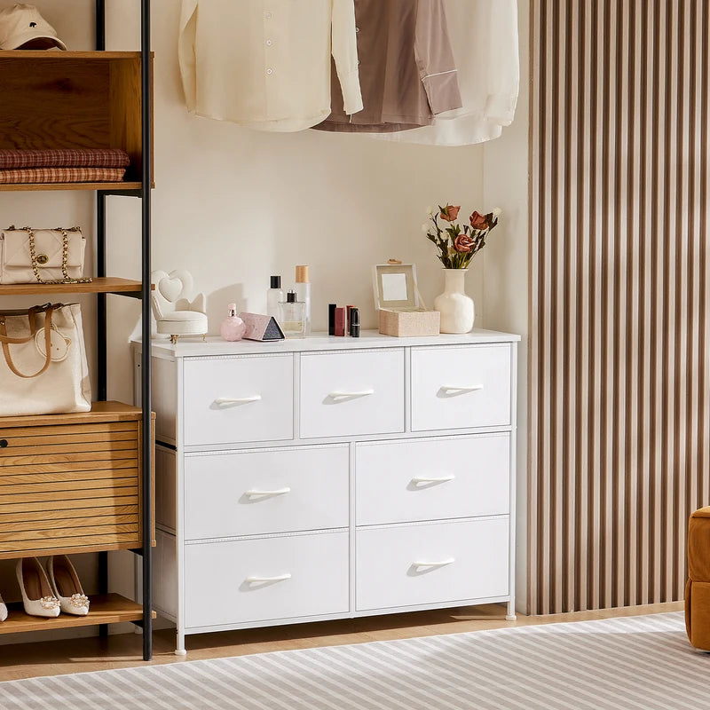 Multi-Drawer Fabric Wardrobe Storage Cabinet for Bedroom Closet