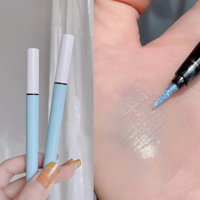 Bright Water-Resistant Glitter Eyeliner - Liquid Eye Makeup with Long-Lasting Shine
