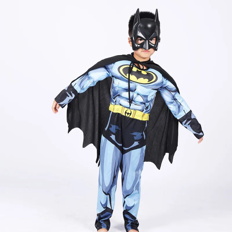 Kids Bat Cosplay Costume Halloween Children Boys Superhero Fancy Dress Up Outfit