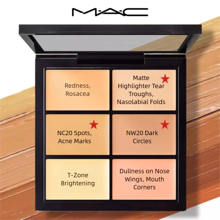 Longwear Concealer & Corrector Palette - Light 6g, Full Coverage, Natural Finish Makeup