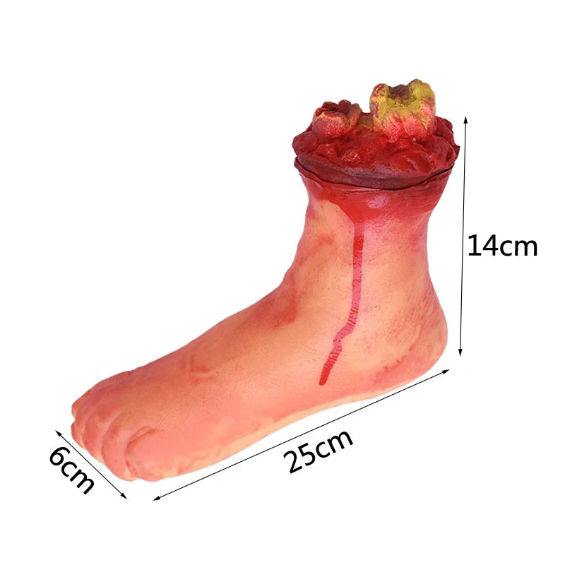 Halloween Horror Blood Decor Latex Props - Broken Hand Foot Brain Heart Scary Set