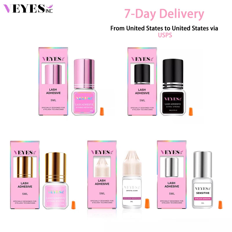 Professional Eyelash Extension Glue - Fast Drying, Up to 8 Weeks Retention, 5ml - Salon Use