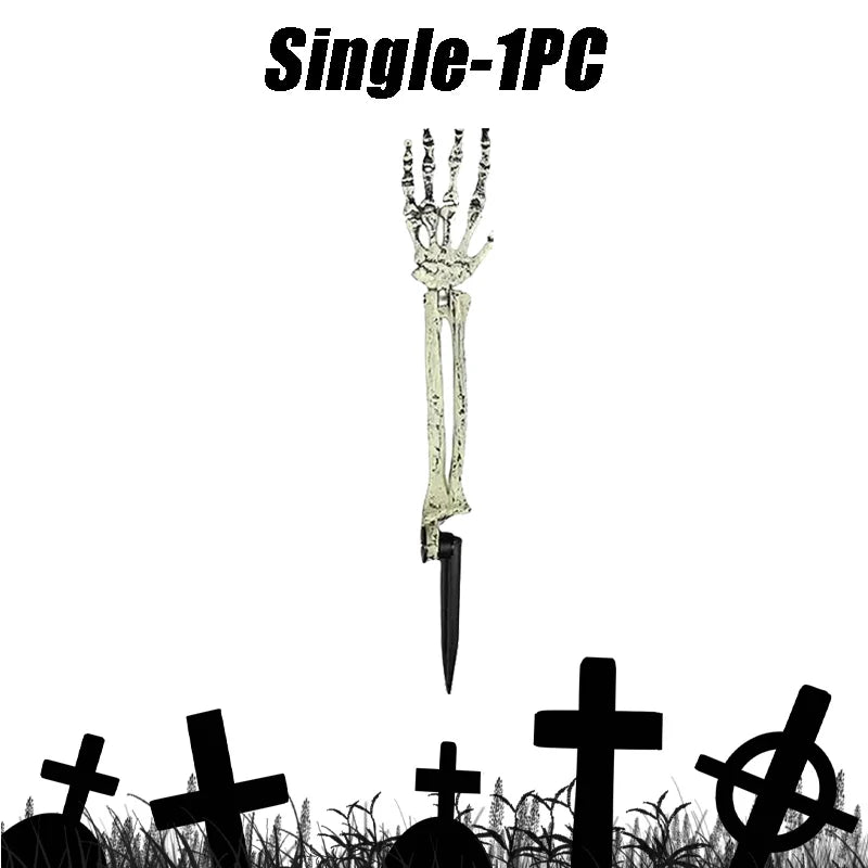 Halloween Skeleton Arms Lawn Decoration Realistic Skeleton Hands for Outdoor Party