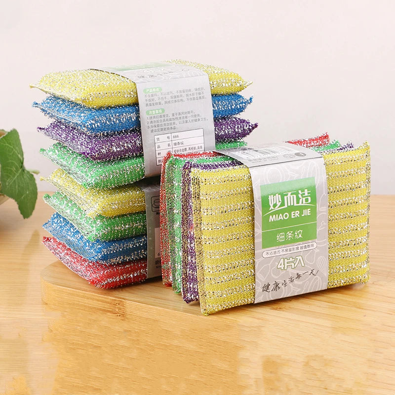 Multi-Size Double-Sided Dishwashing Sponges Kitchen Cleaning Tool Set