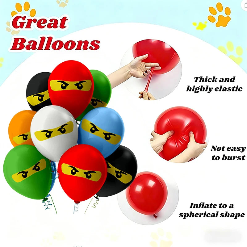 12-Pack Cartoon Themed Latex Balloons for Birthday Party Decorations
