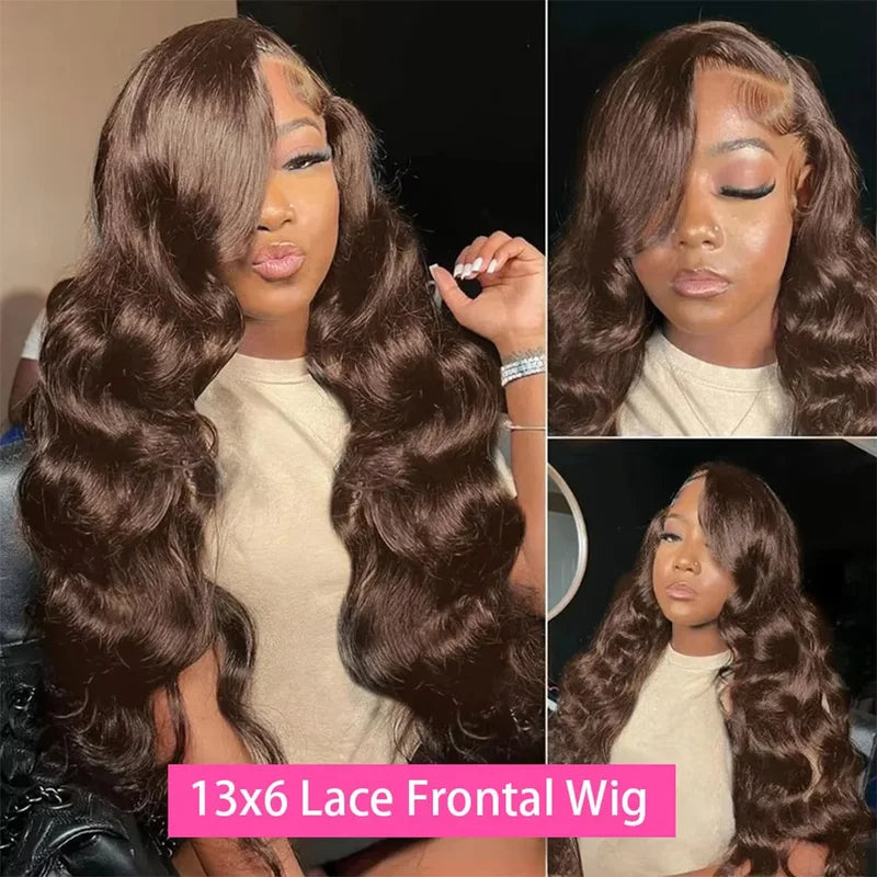 36 Inch Human Hair Wigs with HD Lace Front Brazilian Body Wave for Women - Preplucked & Thick