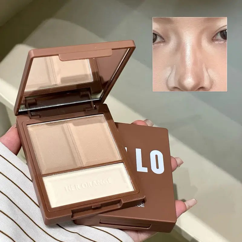 Contouring Powder Palette with Matte Shades for Natural & Party Makeup