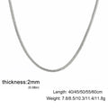 Unisex Stainless Steel Snake Chain Necklace - Men Women Hip Hop Punk Jewelry