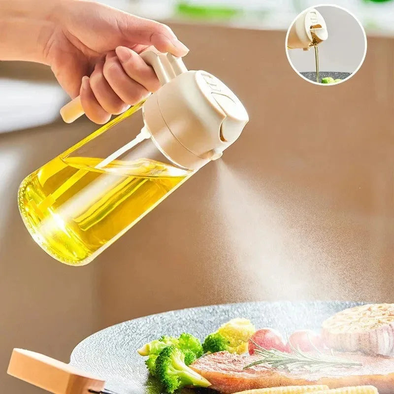 Glass Oil Sprayer Mister for Cooking - 16oz/470ml Food-Grade Dispenser with Drip-Free Pouring