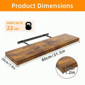 2-Pack Floating Wall Shelves 31.5in with Invisible Brackets for Bathroom Kitchen Living Room