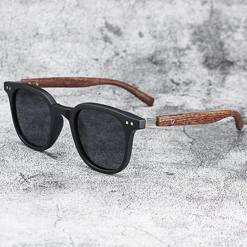 Men's Vintage Square Sunglasses - Classic UV Protective Eyewear for Driving & Casual Wear
