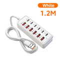 12-in-1 Multi-Socket Power Strip with USB Hub and Fast Charger for Home Office