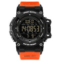 Men's Digital Waterproof LED Watch with Dual Time and Silicone Band