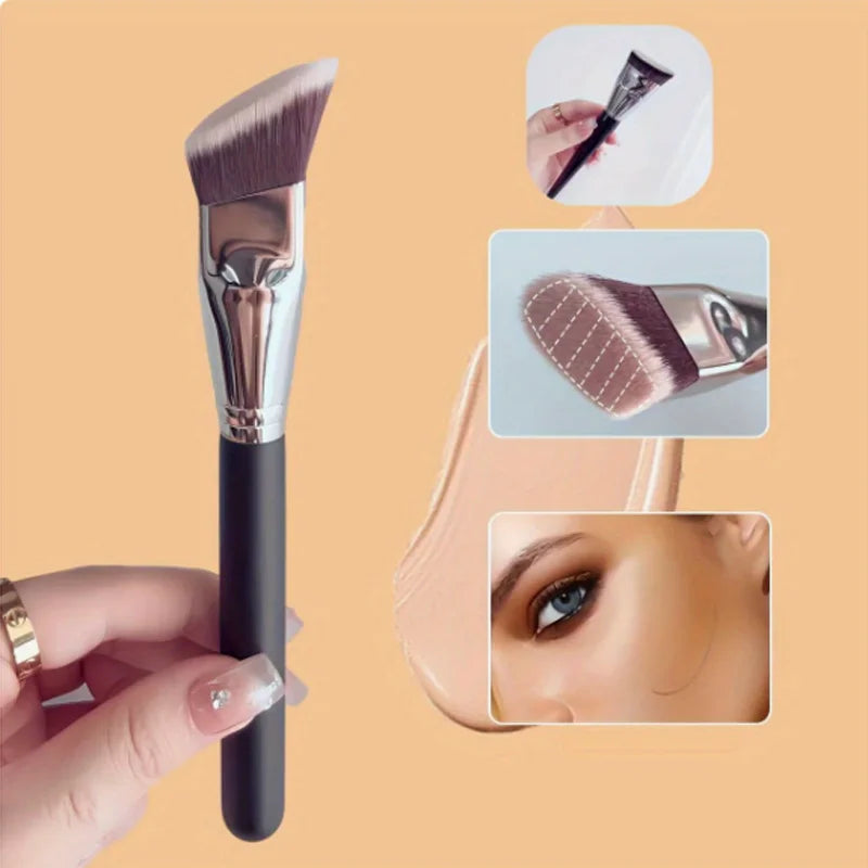 Professional Flat Head Foundation Makeup Brush - Contour Trapezoidal Tool