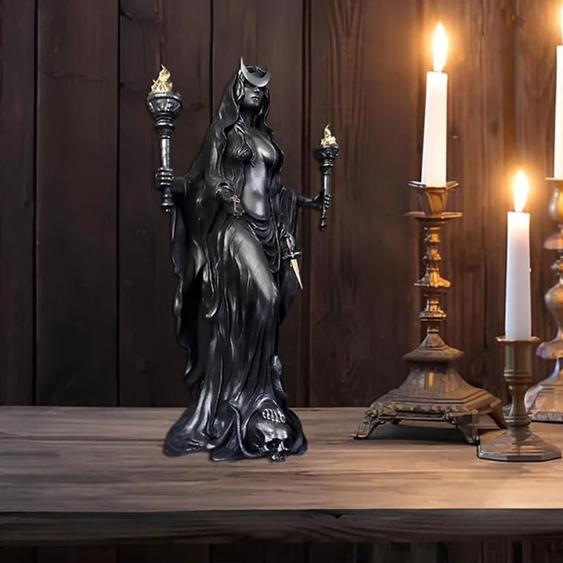 Greek Witch Statue Figurine Home Decor Halloween Hecate Resin Sculpture