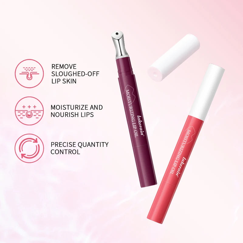 Moisturizing Lip Oil with Plumping & Shine - Nourishing Lip Care Gloss, Long Lasting