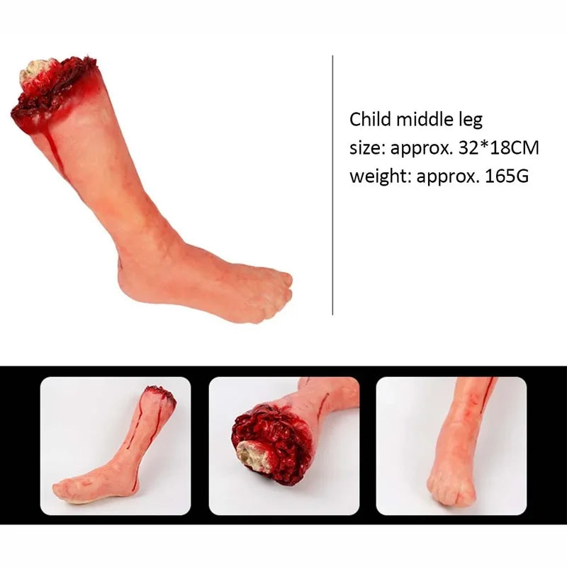 Halloween Bloody Hand Prop - Realistically Sized Scary Yard Decor for Haunted House