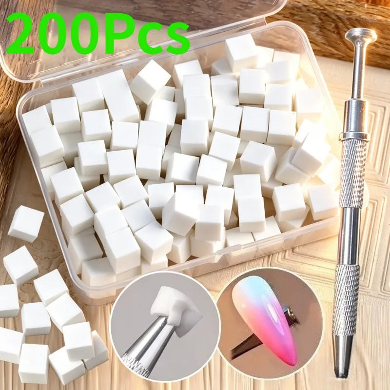 Square Nail Art Sponge Set for Gradient Manicure DIY Nail Painting